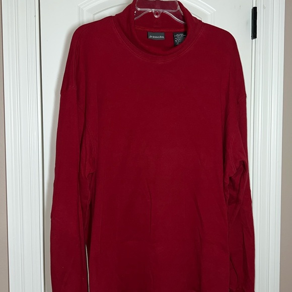 St. John’s Bay Turtle Neck Long Sleeve 100% Cotton Burgundy Shirt • NWOT - Picture 2 of 6